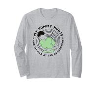 LA MIA Tummy Male E Sono Mad al Governo Divertente Stomaco Meme Maglia a Manica