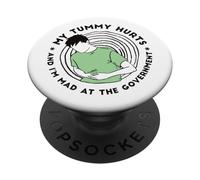 LA MIA TUMMY MALE E SONO MAD AL GOVERNO Divertente Stomaco Meme PopSockets PopGrip Adesivo