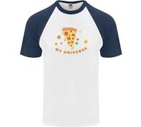 La Mia Università Della Pizza Maglietta Divertente Per Dieta Uomo S/S Baseball