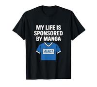 La mia vita è sponsorizzata da Manga Jersey Badge Maglietta