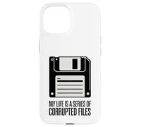 La mia vita è una serie di file danneggiati Divertente floppy disk Custodia per iPhone 15