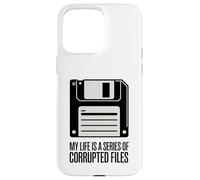 La mia vita è una serie di file danneggiati Divertente floppy disk Custodia per iPhone 15 Pro Max