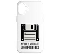 La mia vita è una serie di file danneggiati Divertente floppy disk Custodia per iPhone 16 Plus