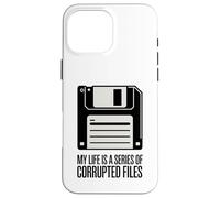 La mia vita è una serie di file danneggiati Divertente floppy disk Custodia per iPhone 16 Pro Max