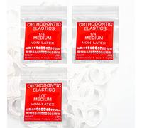 LA MIERE Elastici per intraorale non in lattice, 6,4 mm, medi, per ortodonzia, confezione da 300 pezzi, realizzati negli Stati Uniti (6,4 mm, M 127,6 g)