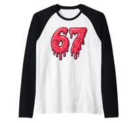 La Migliore Amica di Sweet 67 Drip Heart Candy Squad Maglia con Maniche Raglan