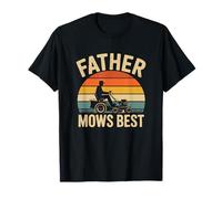 La migliore festa del papà divertente di papà di Father Mows Maglietta