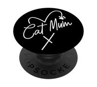 La migliore mamma di gatti al mondo Un cuore pieno d'amore per i gatti PopSockets PopGrip Adesivo