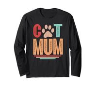 La migliore mamma di gatto al mondo in stile classico retrò Maglia a Manica