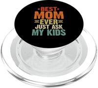 La migliore mamma di sempre, basta chiedere ai miei figli, genitori di famiglia, donne retrò PopSockets PopGrip per MagSafe