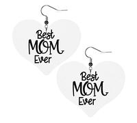 La migliore mamma di sempre Orecchini in pelle per la festa della mamma per le donne Orecchini pendenti con ciondolo a forma di cuore con gancio Regali per ragazza adulta