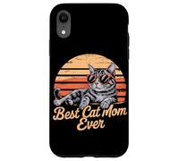 La migliore mamma gatta di sempre - Simpatica gattina retrò amante dei gatti al tramonto Custodia per iPhone XR