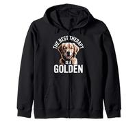 La Migliore Terapia è Un Amante dei Cani Golden Retriever Felpa con Cappuccio