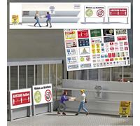 La Mini Scena Disputa Con Segnali Inglesi OO/HO Gauge Busch 7910