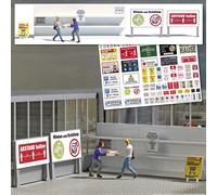 La Mini Scena Disputa Con Segnali Inglesi OO/HO Gauge Busch 7910