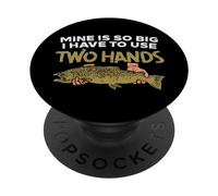La miniera di pesca alla trota è così grande che devo usare due mani citazione PopSockets PopGrip Adesivo