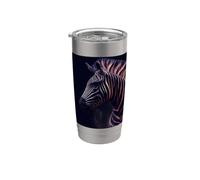 La mistica zebra colorata una leggenda del selvaggio Bicchiere termico in acciaio inox doppia parete