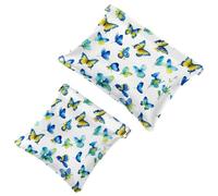 La moda incontra la funzione: borsa cosmetica impermeabile estetica Butterfly-989 - Custodia portatile, Multicolore, A：7.1x5.8in/18x14.8cm，B:4.7x4.5in/12x11.5cm