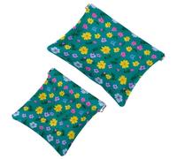 La moda incontra la funzione: borsa per il trucco impermeabile Estetica Flower-619 - Custodia portatile, Multicolore, A：7.1x5.8in/18x14.8cm，B:4.7x4.5in/12x11.5cm
