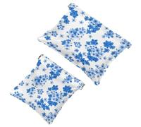 La moda incontra la funzione: borsa per il trucco impermeabile Estetica Flower-639 - Custodia portatile, Multicolore, A：7.1x5.8in/18x14.8cm，B:4.7x4.5in/12x11.5cm