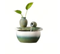 La Moderna Fontana per Interni Zen, Una Serena Fontana da Tavolo, è Perfetta per rilassare la Mente e Il Corpo. Funziona Come Un Perfetto Gioco d'Acqua da Tavolo per arredare Gli uffici (Verde