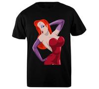 La Moglie di Roger Rabbit, Jessica T-Shirt Basic da Uomo Nera in Cotone