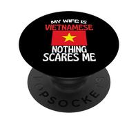 La moglie è vietnamita niente mi spaventa Divertente Vietnam Marito PopSockets PopGrip Adesivo