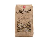 La Molisana - Mezze Penne Rigate Integrali n. 19, Pasta Integrale da Solo Grano Italiano, Ricca di Fibre, Superficie Rugosa, Trafilata al Bronzo, Confezione da 500 g