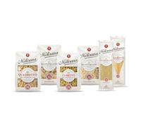 La Molisana - Multipack di Pasta Classica, Box da 3 Kg con 6 confezioni, Linguine, Trighetti, Rigatoni, Cubetti, Quadrotti, Pasta Mista, Grano Italiano, Trafilatura al Bronzo