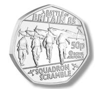 La Moneta Legale Da 50P Della Battaglia Di Gran Bretagna Del RAF