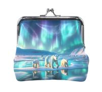 La moneta verde variopinta della fenice insacca la mini borsa del cambiamento, organizzatori portatili del portafoglio del cambiamento del sacchetto, Aurora Blu Polare, Taglia unica, Aurora Blu Polare