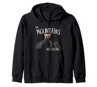 La Montagna Chiama! Capra Billy sulla Montagna Felpa con Cappuccio