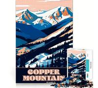 La Montagna dell'Atleta - Puzzle da 1000 pezzi Copper Mountain per adolescenti stimola la memoria, rilassante e divertente, con bordi precisi, un regalo pensato con cura 38x52cm