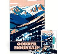 La montagna dell'atleta - Puzzle di rame per adulti da 1000 pezzi per stimolare la memoria, ideale per momenti di relax, con un motivo da assemblare e la lista dei desideri di Babbo Natale 50x75cm