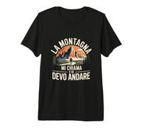La Montagna Mi Chiama Devo Andare Maglietta Premium