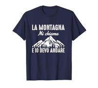 La Montagna Mi Chiama e io Devo Andare Dolomiti Natura Maglietta, Uomo, Navy, 5XL