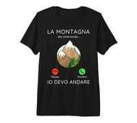 la Montagna Mi Sta chiamando Frase Divertente Escursionismo Maglietta Premium