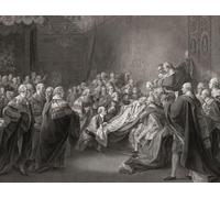 La morte del conte di Chatham dopo un dipinto di John Singleton Copley. William Pitt I conte di Chatham statista britannico e primo ministro. Infatti Pitt non morì nella Camera dei Lords. Crollò lì il