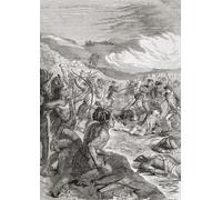 La morte del generale Braddock durante la disastrosa spedizione di Braddock aka campagna di Braddock o Braddock's Sconfitta una spedizione militare britannica fallita che ha cercato di catturare il