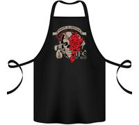 La Morte È Certo La Vita Non È Skull Roses Grembiule In Cotone 100% Biologico