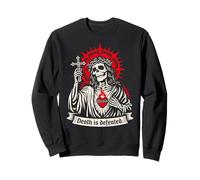 La Morte è sconfitta Dark Christian Gothic Skeleton Faith Goth Felpa