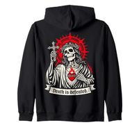 La Morte è sconfitta Dark Christian Gothic Skeleton Faith Goth Felpa con Cappuccio
