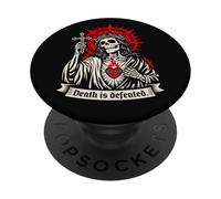 La morte è sconfitta Dark Christian Gothic Skeleton Faith Goth PopSockets PopGrip Adesivo