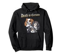 La Morte è sicuramente Divertente Cavalier King Charles Spaniel Felpa con Cappuccio