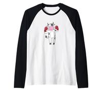 La Mucca Fa Boxe Maglia con Maniche Raglan