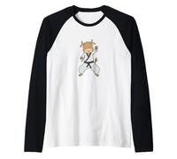 La Mucca Fa Karate Maglia con Maniche Raglan
