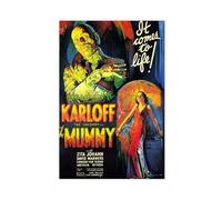 La mummia con Boris Karloff dal 1932. Stampata su carta spessa. Incorniciato con un poster su tela, decorazione artistica da parete per soggiorno e camera da letto, 40 x 60 cm