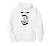 La Musica del Giradischi Fa Battere Il Mio Cuore (Grafica Giradischi) Felpa con Cappuccio