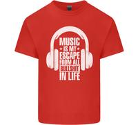 La Musica È La Mia Fuga Dalla Vita B/S Dance Uomo Cotone T-Shirt Tee Top
