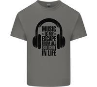 La Musica È La Mia Fuga Dalla Vita B/S Maglietta Rock Per Bambini